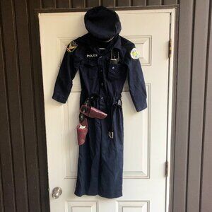 Get Real Gear Kids Police Halloween Costume Jumpsuit w/ Accessories Size 6-8